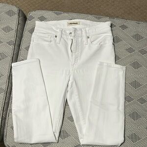 madewell white skinny crop jeans - size 25P